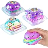 ORB Stretchee Foodz Jelly Cuties Food Squishies 3 Pack - Secret Menu Stackable Squishy Play Food - Kawaii Slow Rise Squishy Hamburger Hot Dog and S'More - Stress Sensory Fidget Toys for Kids, Adults