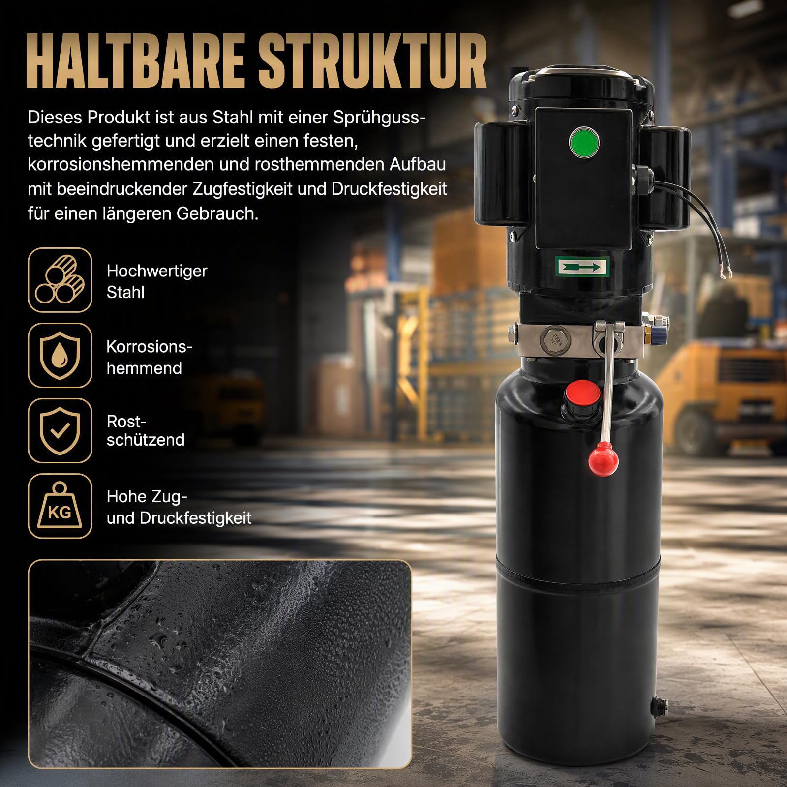 10L Hydraulisches Aggregat, 2.2KW 220V Hydraulikpumpe Elektrohydraulische Pump Hydraulikaggregat Hydraulisches Aggregat Hydraulische Hubaggregat für Autoaufzüge verwendet Entladung