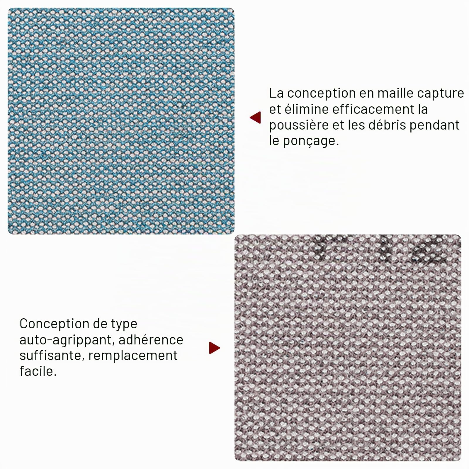 QUARKZMAN 5pcs Feuilles de ponçage 120 grains 2,8" x 7,8" Abrasif céramique Papier de verre humide et sec sans poussière Tampons abrasifs à crochet et boucle