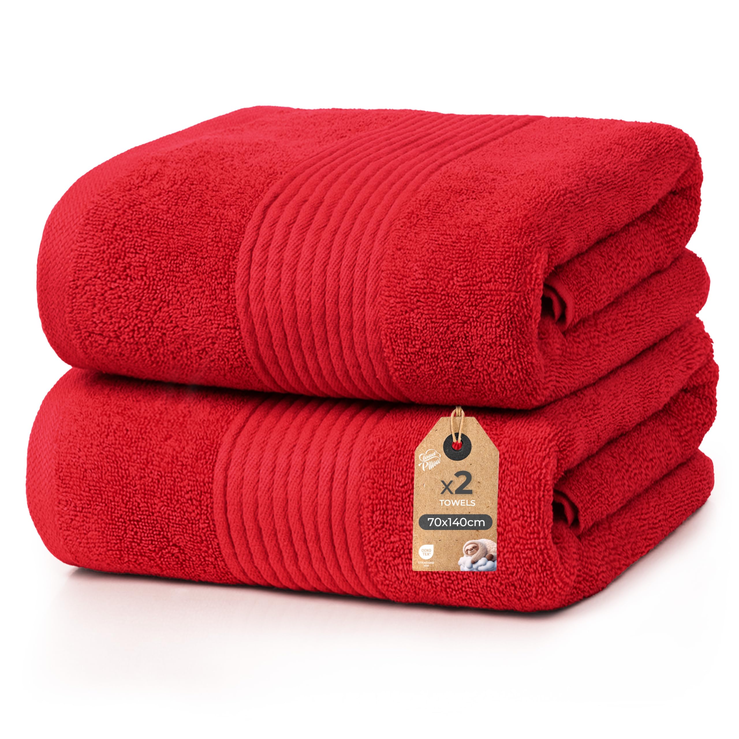 Cloud Pillow Toallas baño 70x140 2 Piezas - 100% Algodón - 500 g/m2 - Suaves, Absorbentes y Duraderas - Oeko-Tex - Ideal para Hogar y Wellness