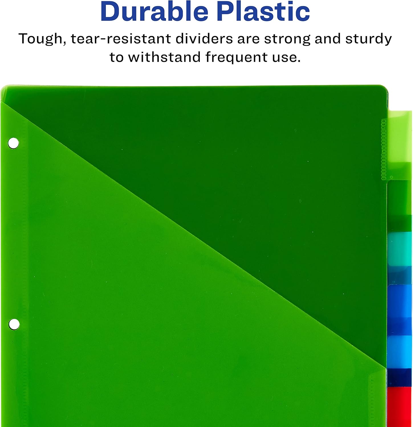 Avery Dividers for 3 Ring Binders, 8-Tab Two-Pocket Plastic Binder Dividers, Multicolor (24 Sets of 11907)