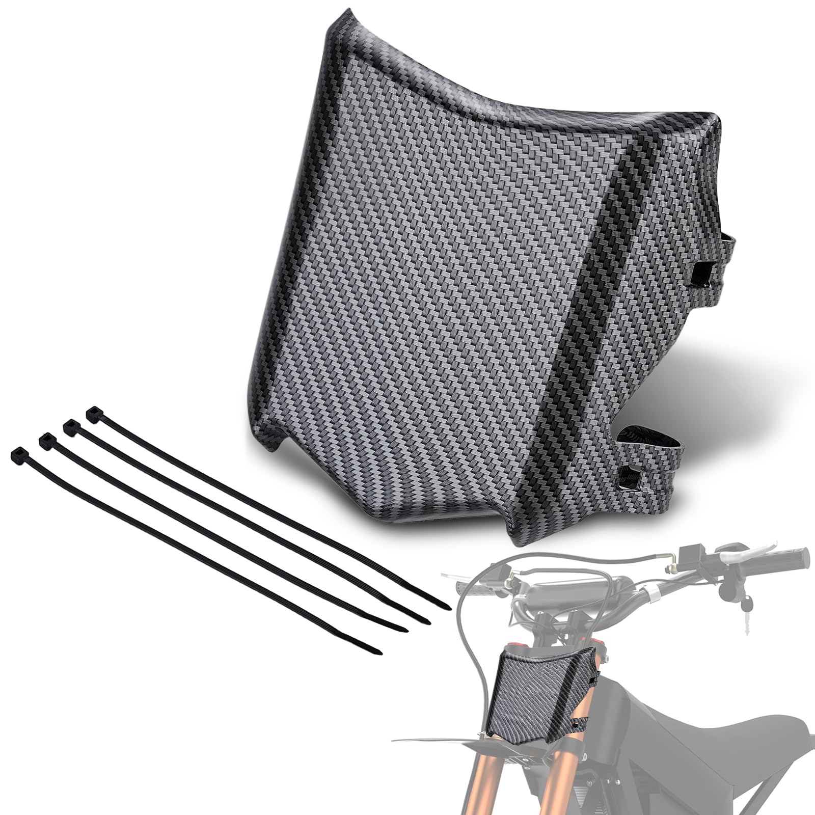 Front Number Plate Universal for Ebike Imitation Carbon Fiber