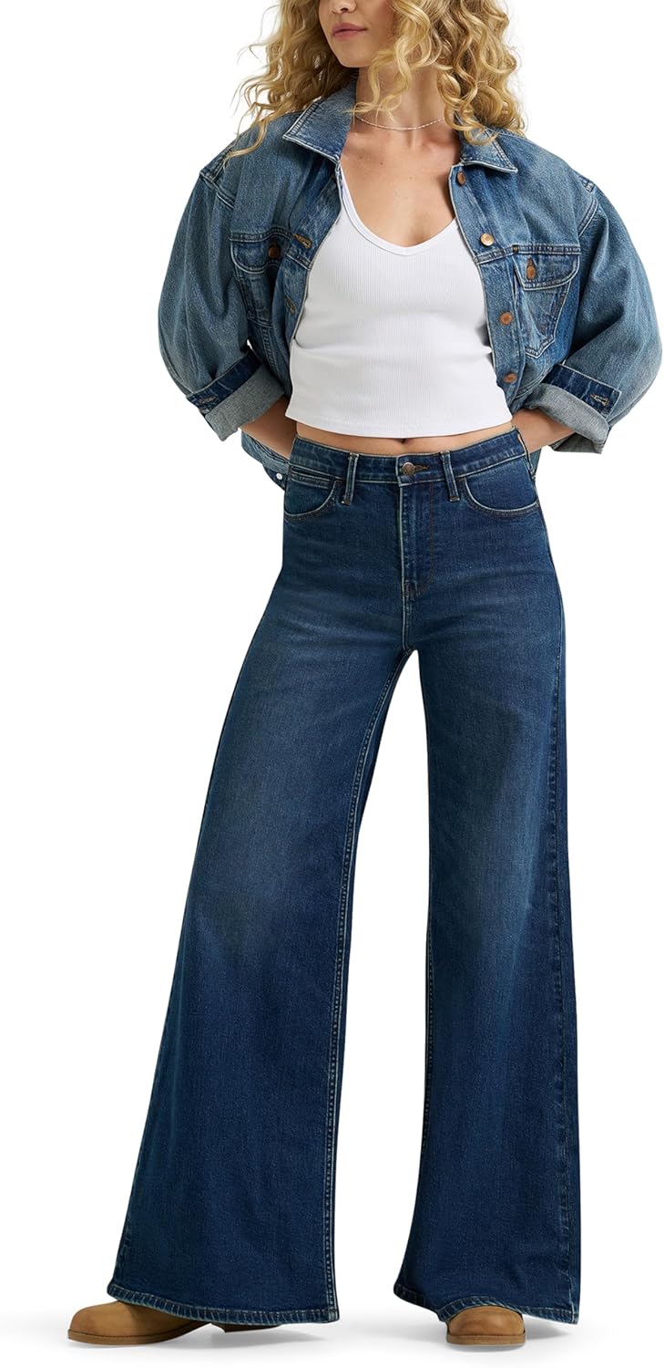 Wrangler Womens Women's High Rise Wide Leg Jean - Image 4