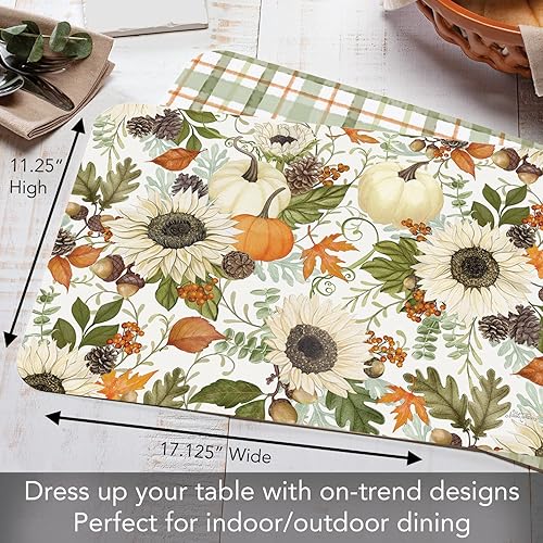 Miniatura 7 de Wipe-Clean - Juego de 2 manteles individuales reversibles de Decofoam de granja, fabricados en los Estados Unidos