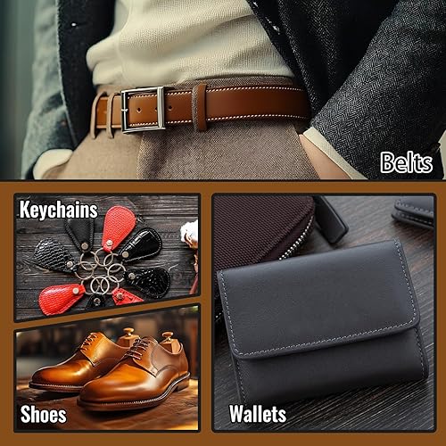 Miniatura 7 de 4 punzones de piel para perforar agujeros de piel, 1246 punzones, acero blanco, cincel de piel, herramientas de perforación de acero inoxidable