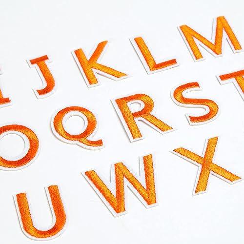 Miniatura 2 de Harsgs 72 parches de letras para planchar con números, parches bordados de letras A-Z, números del 0 al 9, para ropa, vestido, sombrero, jeans,
