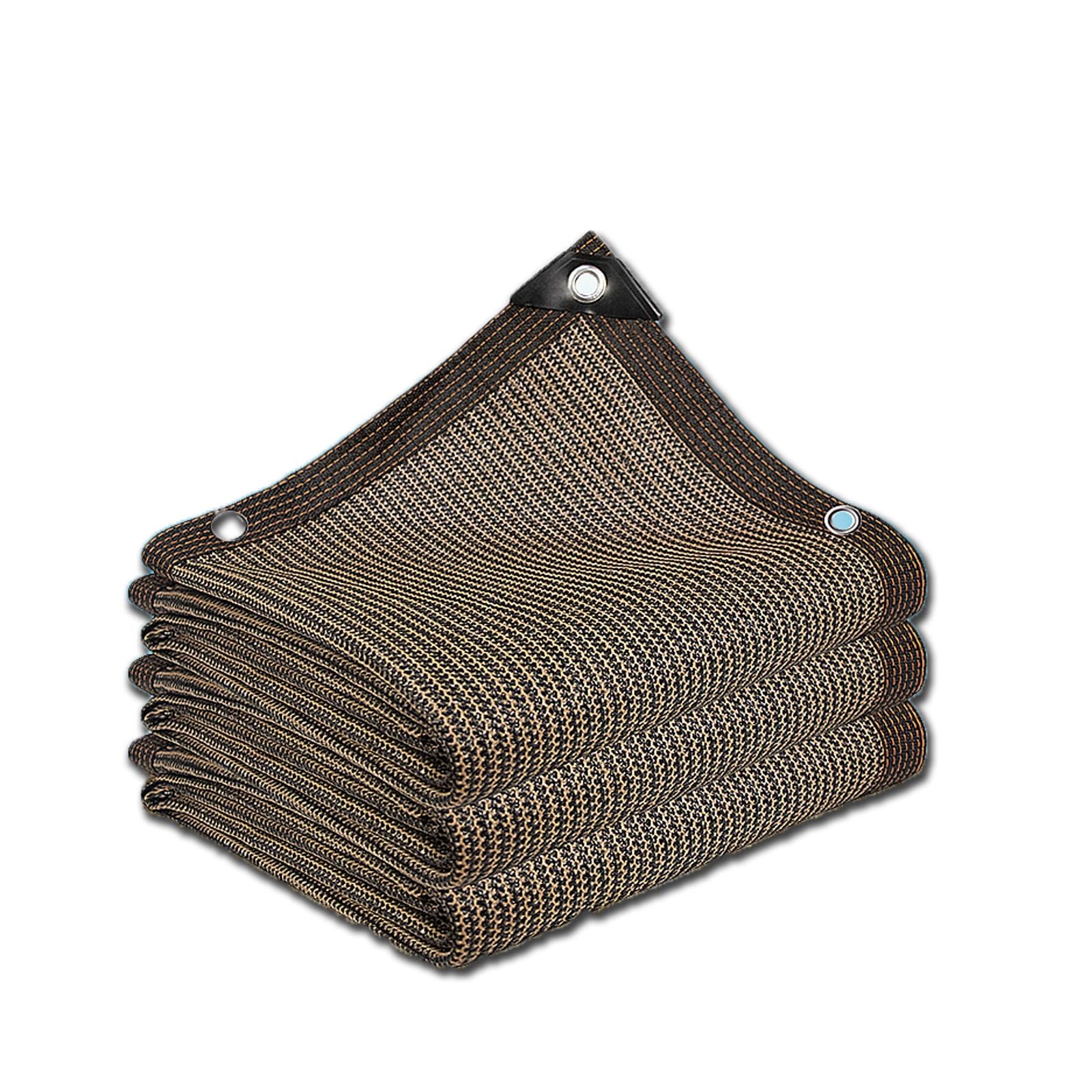 Brown Shade Cloth Privacy Sun Shade Net 3.3X13FT 6.6X49.2FT 13X19.7FT 26X32.8FT 90% Shading Cover for Plants Cover, Greenhouse, Patio, Chicken Coop(Size:5x10m/16.4x32.8ft)