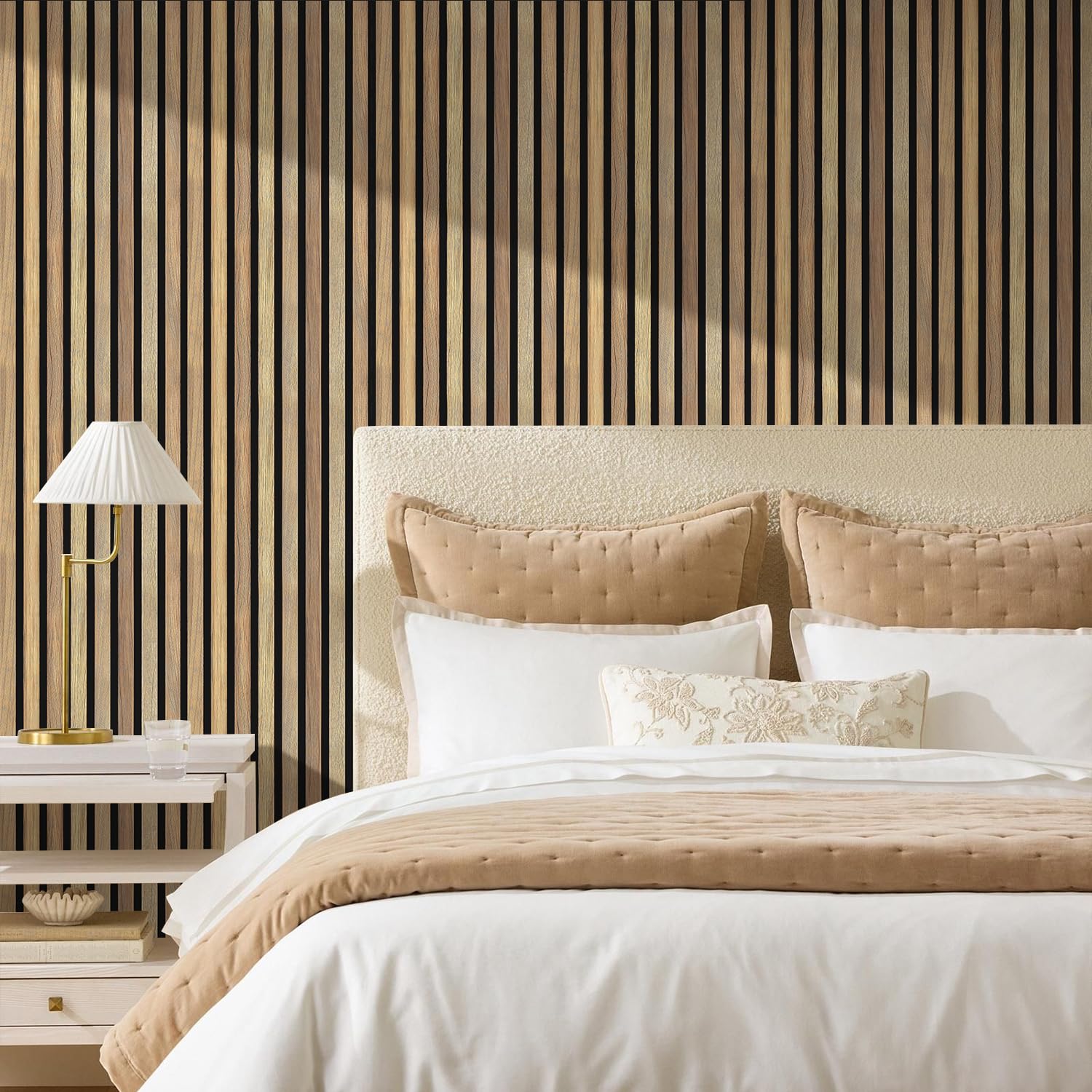 Commomy Paneles de pared de 3D, imitación de madera, 30 x 30 cm, 10 Piezas, autoadhesivos, pvc, paneles 3D decorativos pared decoracion de interior sala estar fondo dormitorio
