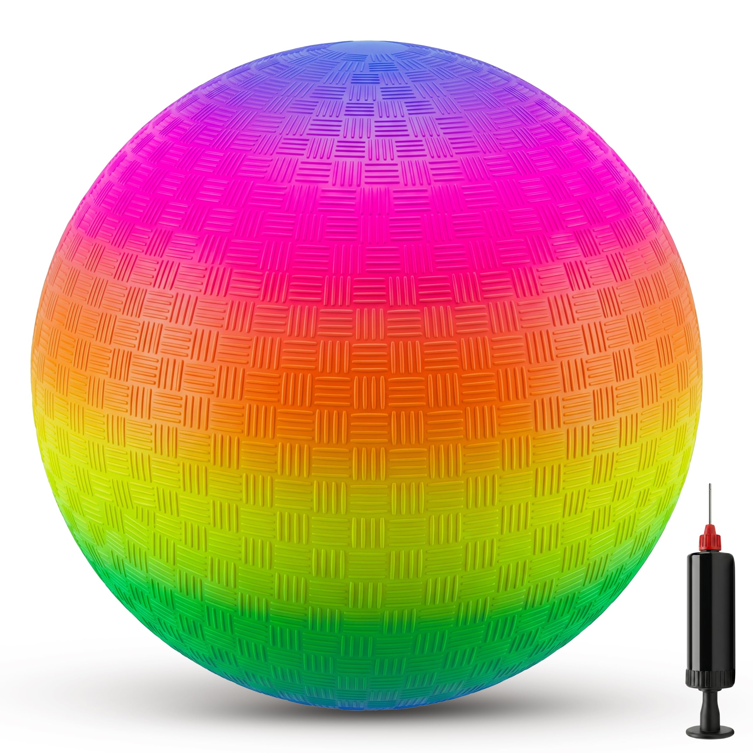 GRIPNEST High Bounce Playground Ball, 8.5 Inch with Hand Pump