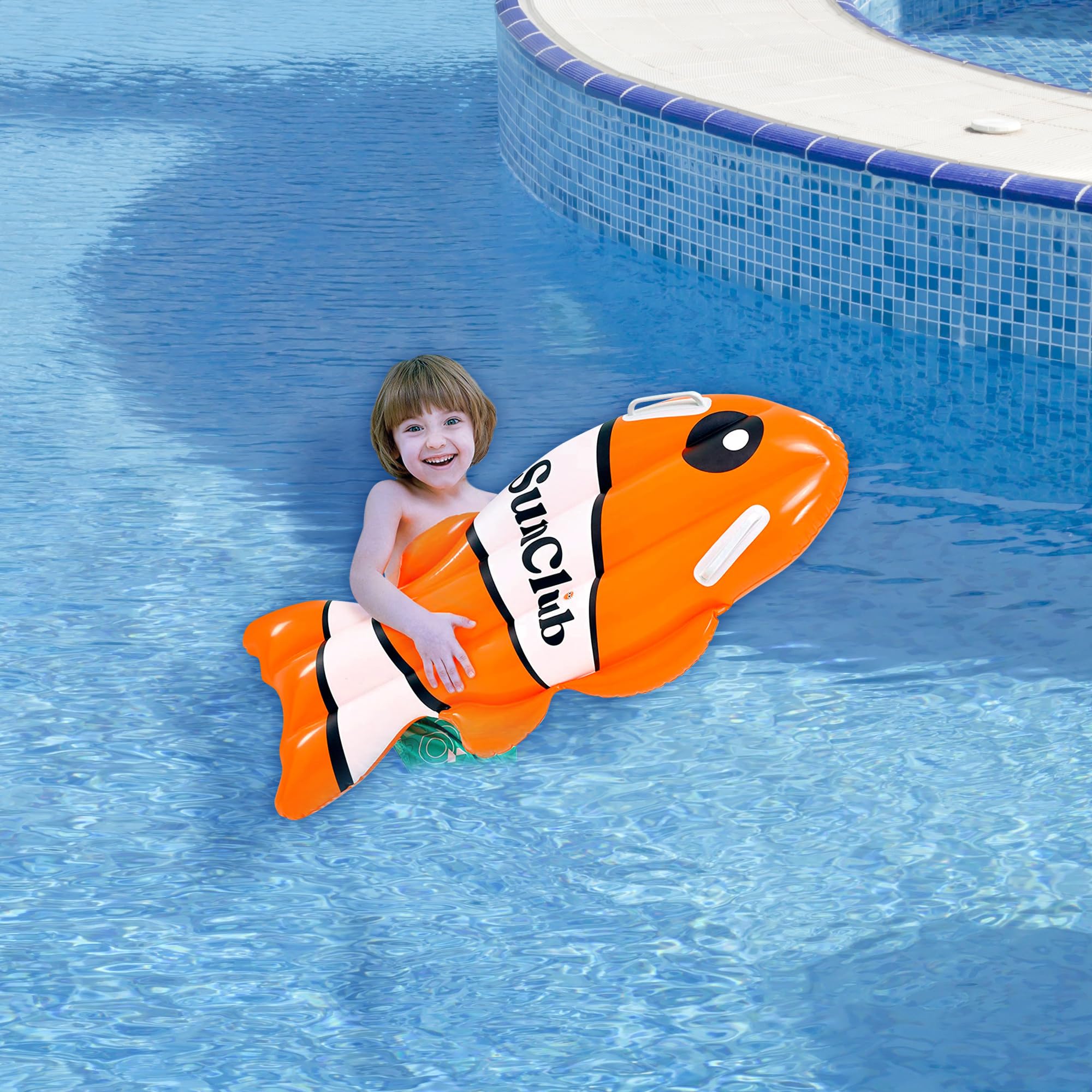 Pool Central Inflatable Clown Fish Swimming Kickboard - 39