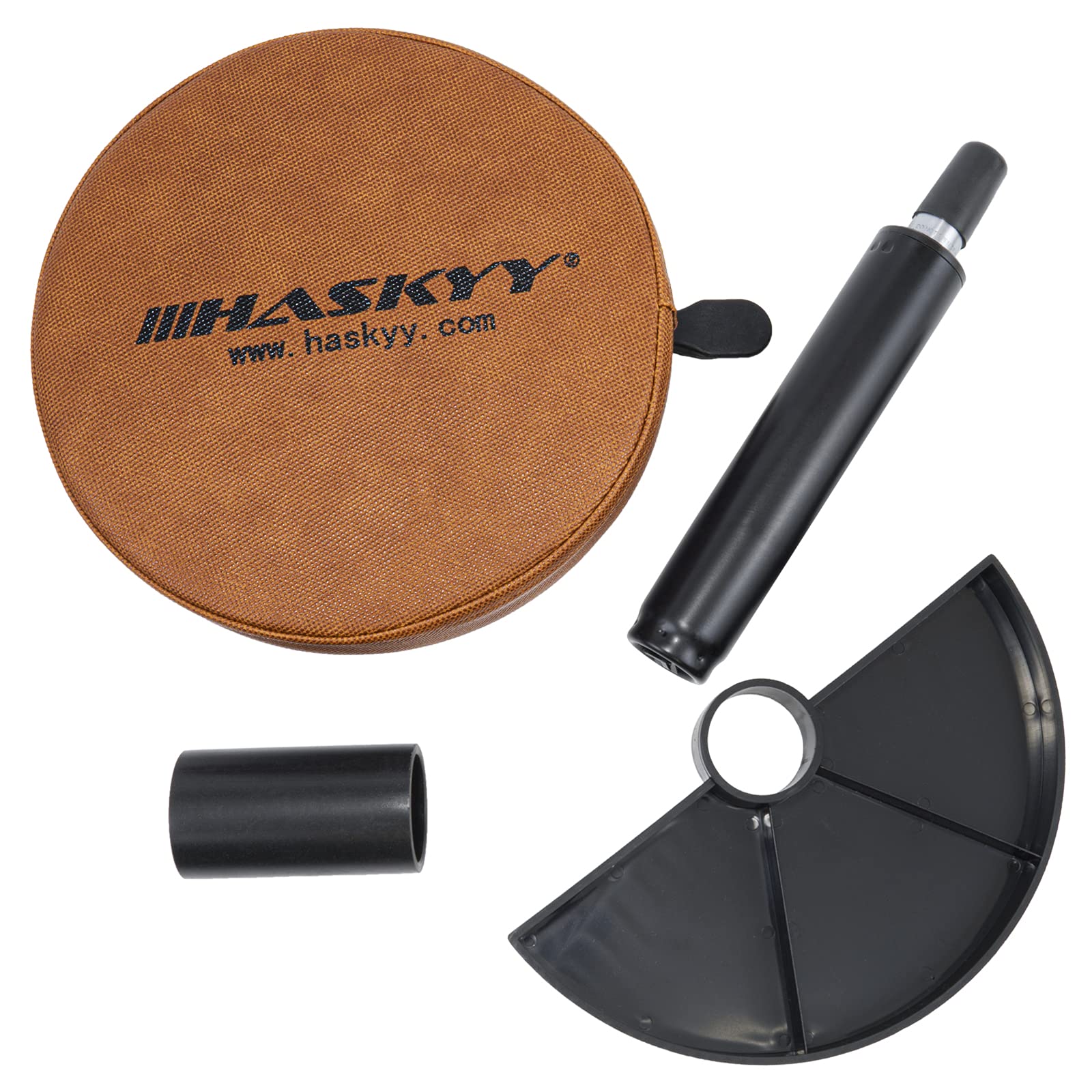 HASKYY - Taburete de Taller con Ruedas, Altura 430-580 mm, diámetro 40 cm, Revestimiento de Gel, para Taller, 135 kg, 2 estantes