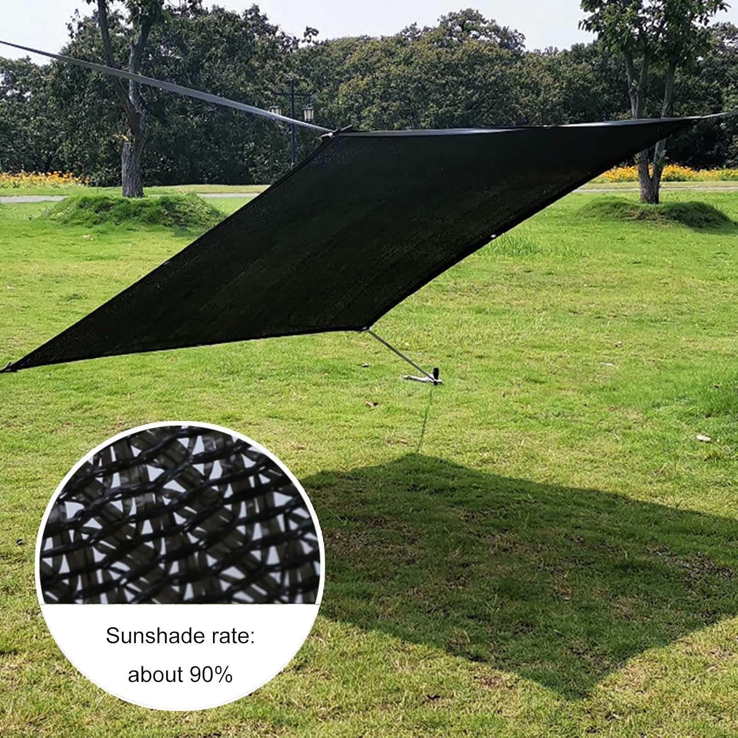 Shade Netting Garden,Shade Cloth for Plants,Black Sunblock Shade Net,Shade Mesh Tarp With Grommets,Breathable/Anti-uv Awning,Balcony Privacy Netting,Shade Sail,90% Shading,Black-5x9m(16.4*29.5ft)