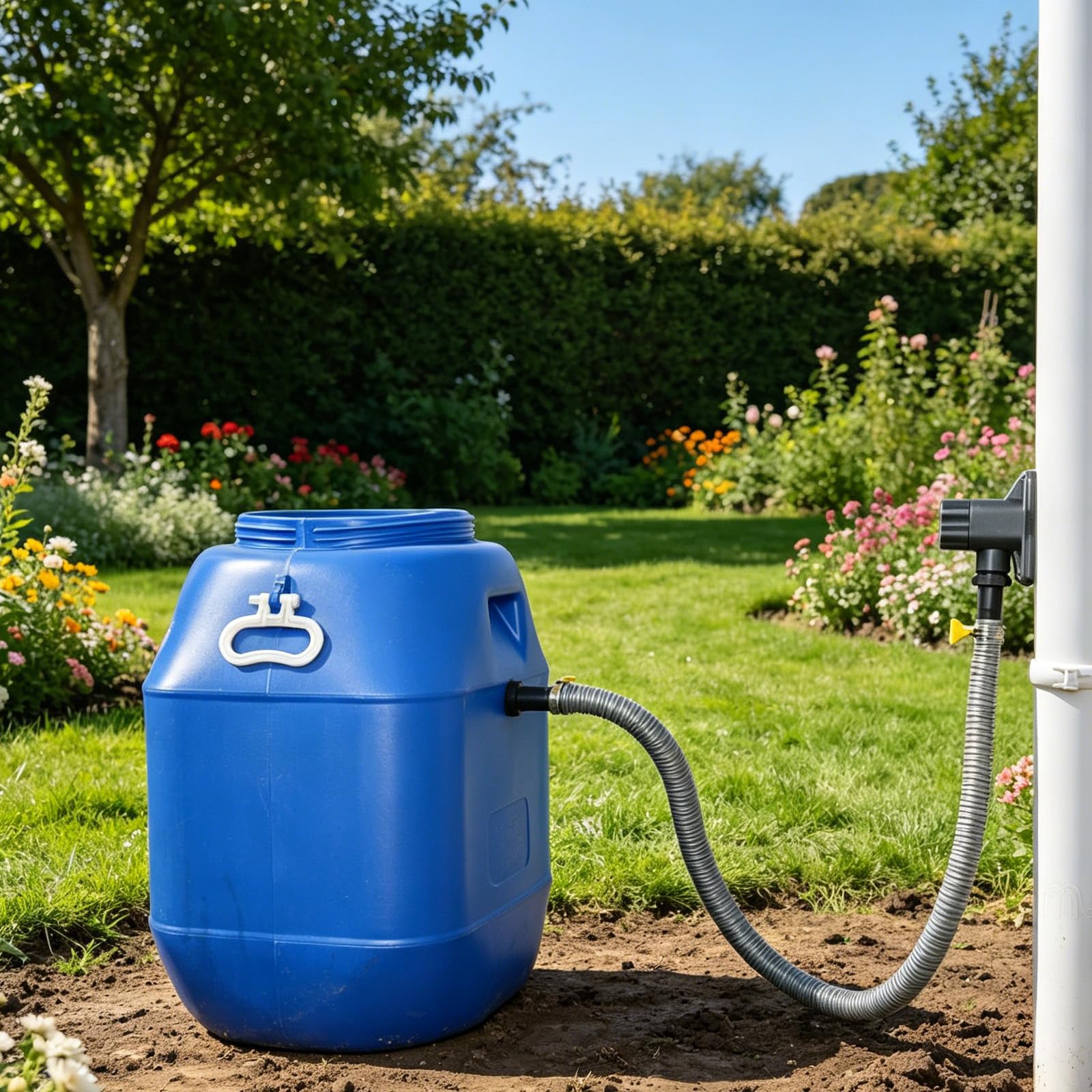 Recuperateur D Eau de Pluie,Collecteur Eau de Pluie 70-110mm,Kit de Raccords pour Tonneaux d'eau de Pluies,Récupérateur Eaus de Pluies pour Toitures,Kit de Raccordement,pour Toitures Jusqu'à 80 m²
