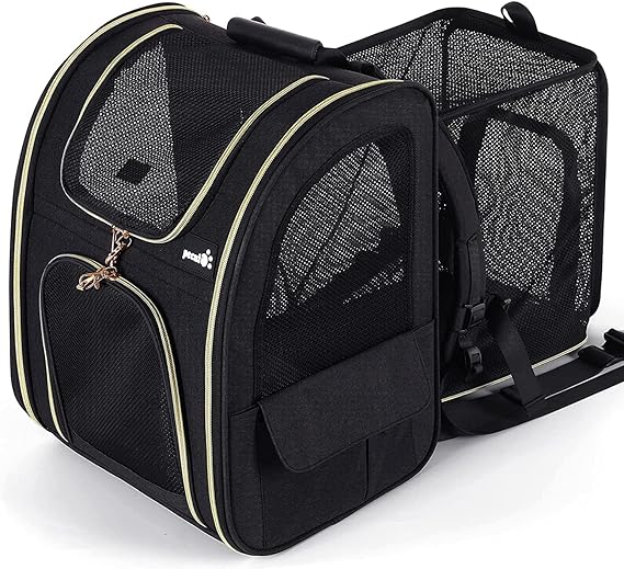 Pecute Pet Carrier Backpack, Dog Carrier Backpack, Expandable with