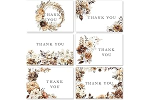 AnyDesign Fall Thank You Cards (36 Pack)