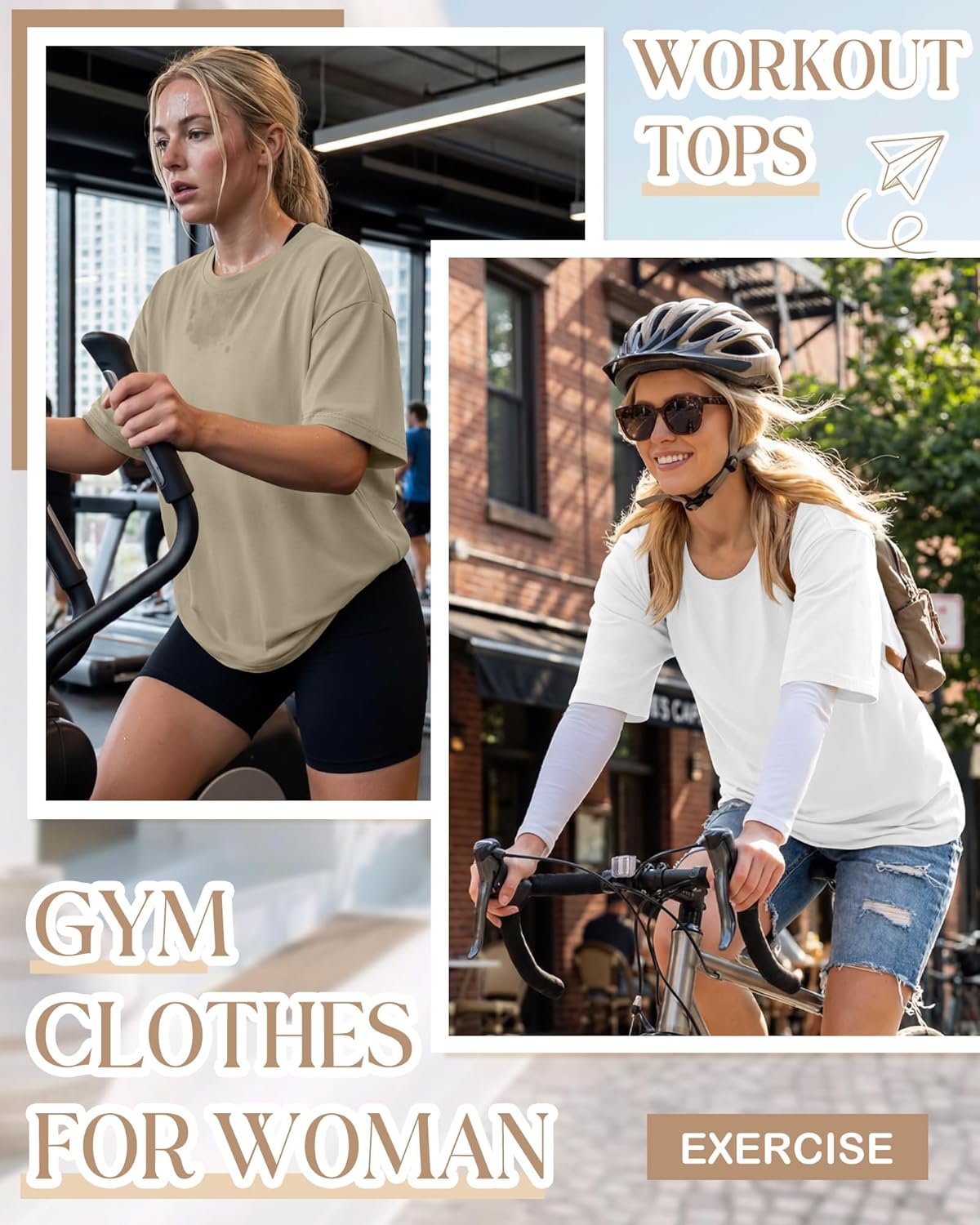 3 Pack Women Oversized T-Shirts Loose Fit Workout Gym Shirts Crewneck Short Sleeve Tops Baggy Casual Basic Tee - Image 2