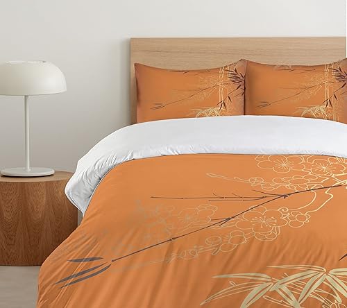 Miniatura 231 de Ambesonne Juego de funda de edredón de brújula, ilustración de mapa del mundo, marinero marítimo, equipo de vida monocromático, juego de ropa