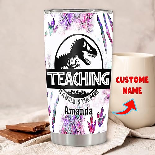 Miniatura 9 de Vaso personalizado de asistente de vuelo con nombre personalizado, datos nutricionales, taza de café de viaje de acero inoxidable de 20 onzas, taza