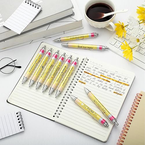 Miniatura 3 de Motipuns 50 bolígrafos de graduación para profesores, regalos de agradecimiento para profesores, citas inspiradoras, bolígrafos retráctiles de tinta