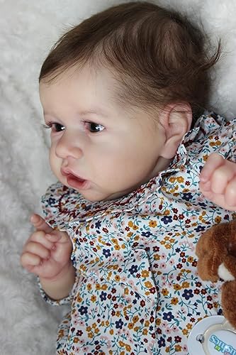 Miniatura 8 de Angelbaby Muñecas realistas de bebé real Reborn de silicona de cuerpo completo de 22 pulgadas de la vida real, muñeca lavable con peso