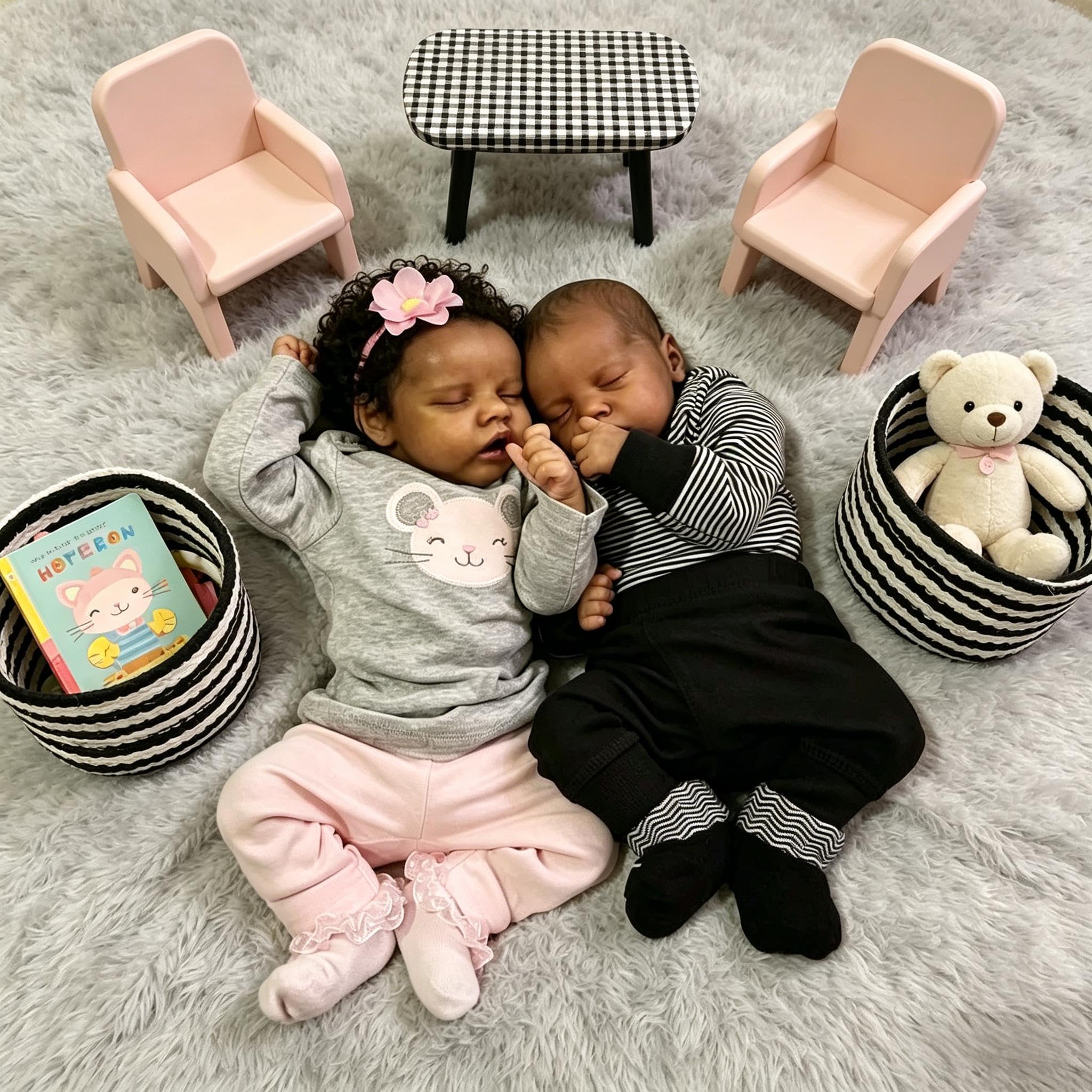 Black Reborn Baby Dolls silikonowe bliźniaki na całe ciało dziewczynka i chłopiec 45 cm realistyczna lalka bobas miękki winyl afroamerykańska realistyczny noworodek silikon niemowlęta