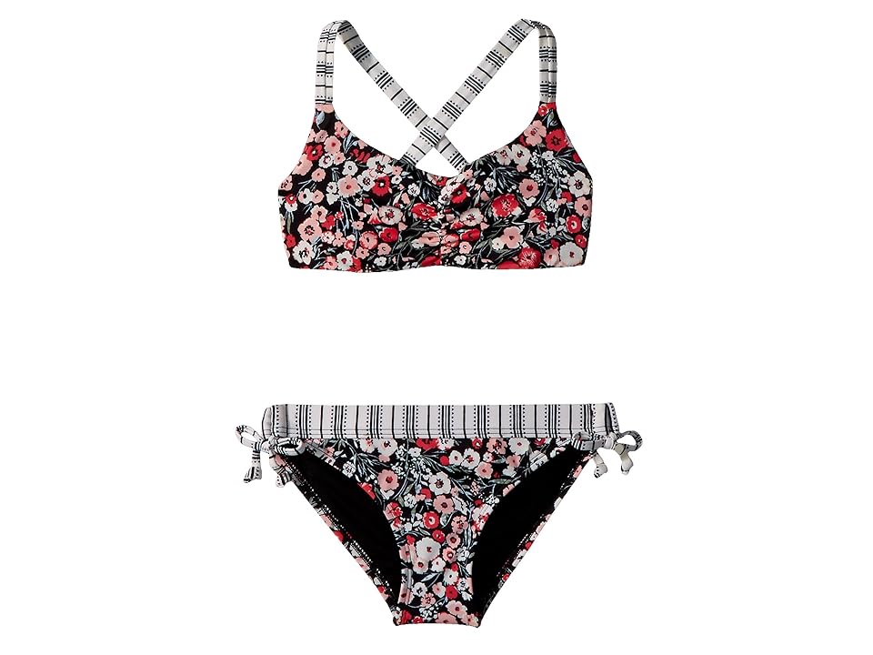 

Billabong Kids Ditsy Soul Cross-Back Set (Little Kids/Big Kids) (Black Pebble) Girl's Swimwear Sets