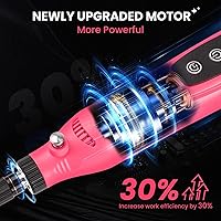 Vista 5 de HARDELL Mini herramienta giratoria inalámbrica, kit de herramientas rotativas de 5 velocidades con 43 accesorios, herramienta giratoria de carga