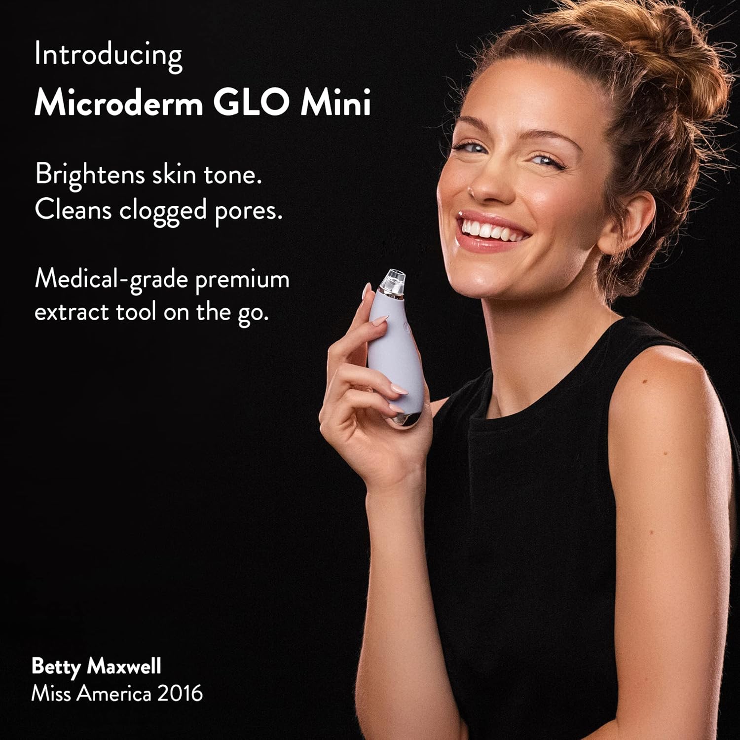 Microderm GLO MINI Blackhead Remover Pore Vacuum & Facial Tool with