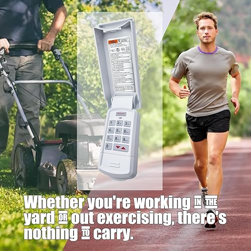 Miniatura 7 de OKP-BX - Teclado inalámbrico para abridor de puerta de garaje, compatible con todos los abridores de puertas de garaje Genie de arriba, repuesto