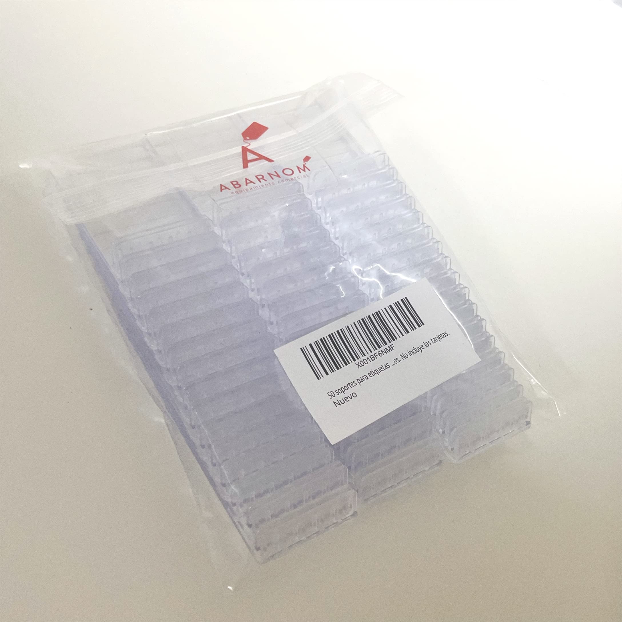 50 Supporto Etichette di prezzo, con slot frontale per carte. Ideale portaetichette per tenda. Non include le schede.