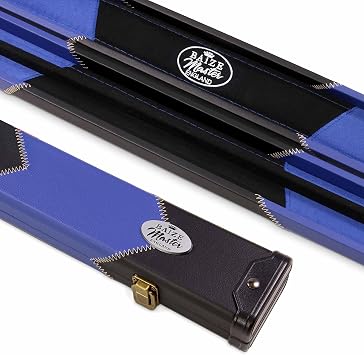 Arrow Deluxe 2 Piece Snooker and Pool Cue Case with Matching Coloured Interiors and Hard Plastic Ends for Centre Joint Cues