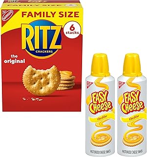 Sponsored Ad - RITZ Original Crackers and Easy Cheese Cheddar Snack Variety Pack, 1 Family Size Box & 2 Cans