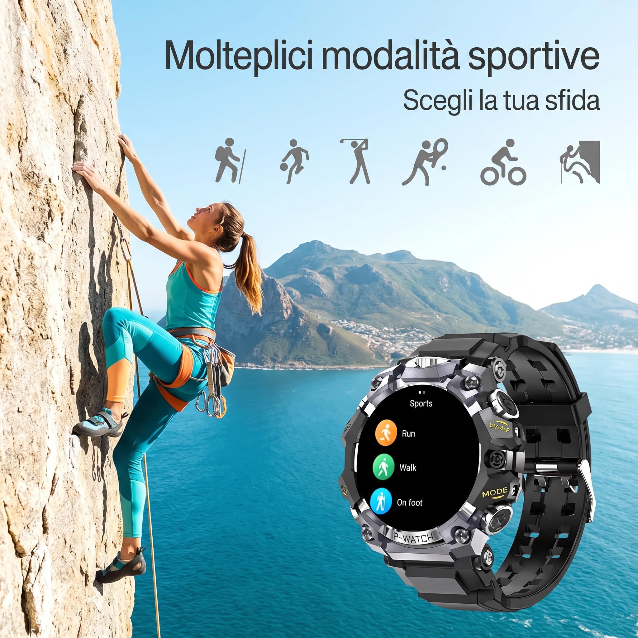 Smartwatch 4G Android indipendente T-Rex Q668 Pro con GPS e Videochiamate Display AMOLED 1.95" 4GB+32GB, Doppia Fotocamera 8MP, Frequenza Cardiaca, Pressione, Sonno, SpO2 – Supporta SIM
