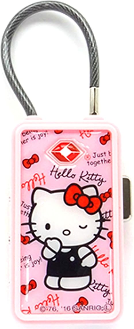 Amazon Co Jp ハローキティ Tsa ダイヤル ワイヤー ロック 鍵 スタンダード シューズ バッグ