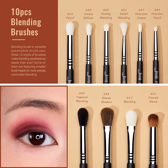 Jessup Makeup Brushes T336 with Professional Eye Brush Set T341