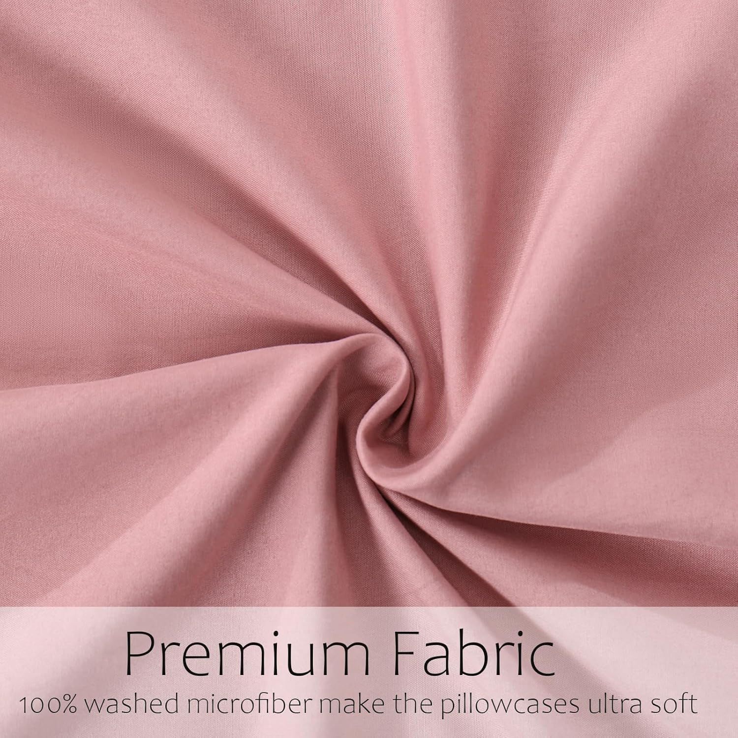 Herside Bean Pink Ruffle Body Pillow Case 1 Pack,Chic Ruffle Pillow Shams,20x54 inches Pink Long Pillow Cover,French Country Vintage Ruffled Pillowcase,Ultra Soft Washed Microfiber(Bean Pink,Body)