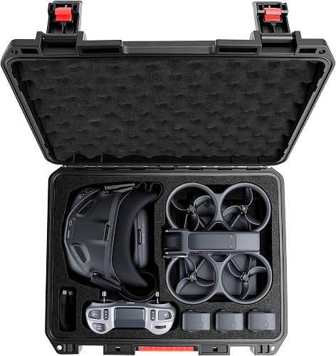 FPVtosky Hard Case for DJI Avata 2 Drone/Fly Smart Combo(for DJI Goggles N3, CASE ONLY), Waterproof Carrying Case for RC Motion 3, FPV Remote Controller 3 and Battery Accessories