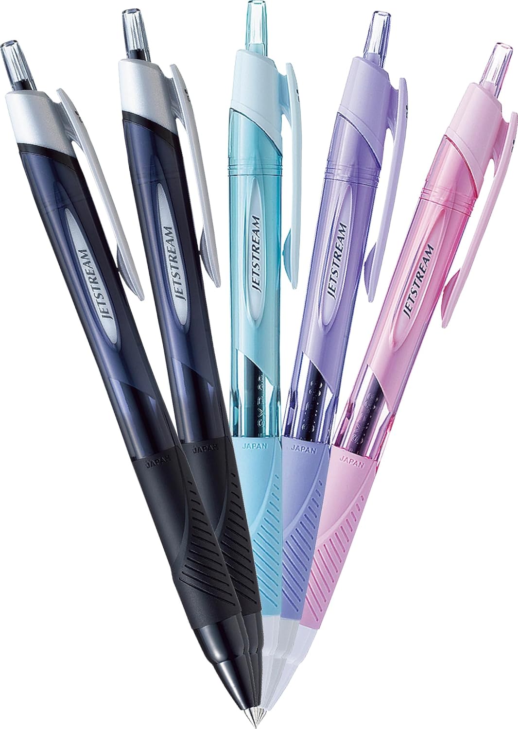 Uni Ballpoint Pen Jet Stream 0.38mm 4 Body Colors 5 Pcs(all Black Ink)