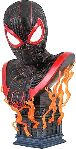 Diamond Select Toys Marvel's GamerVerse: Miles Morales Legends en 3 dimensiones escala 1:2, busto multicolor, 10 pulgadas