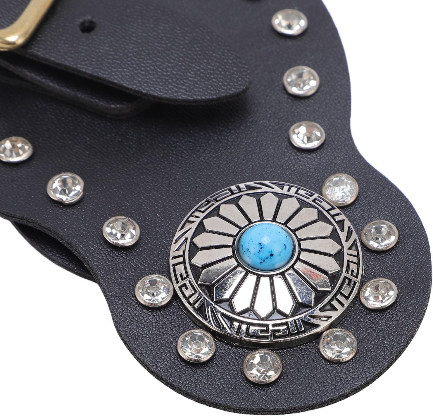 TOPINCN 2PCS Spur Straps for Cowboy, Boots Equipment, Rodeo, Equestrian, Full Grain Leather, Handmade Accessories