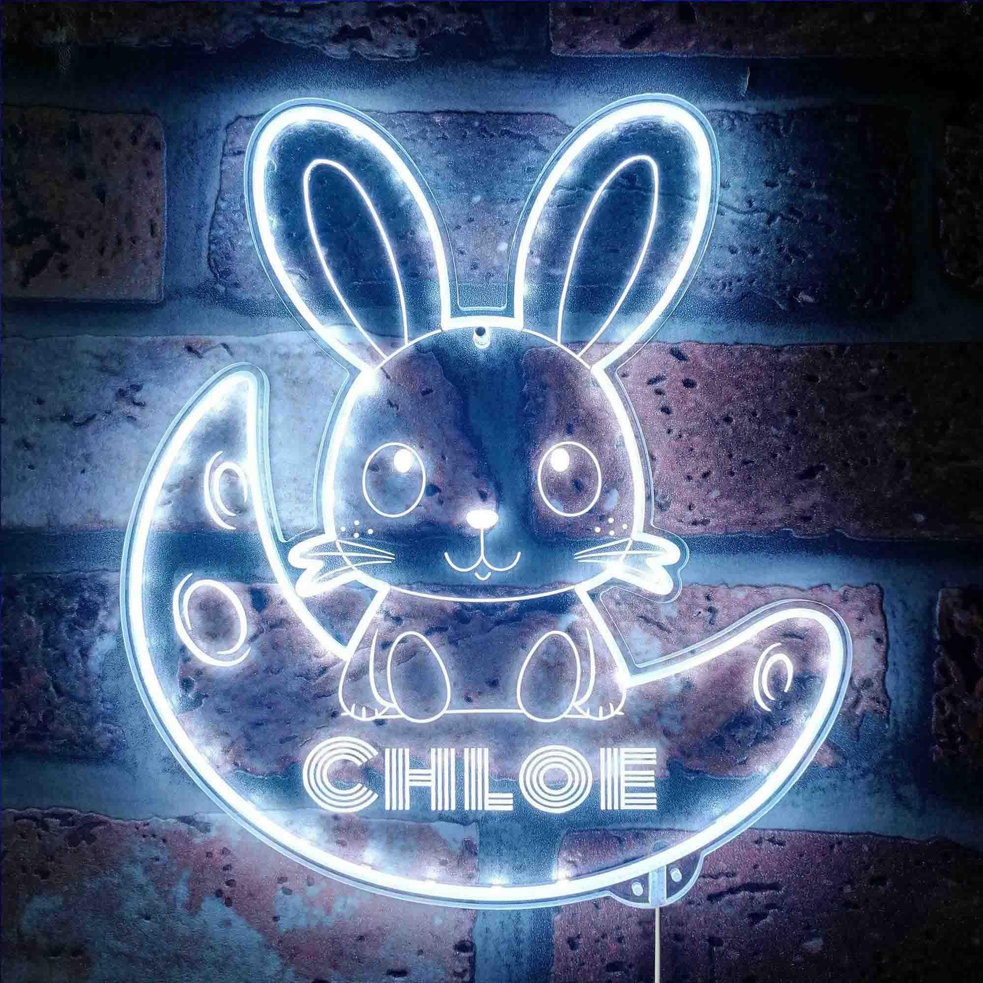ADVPRO Name Personalized Rabbit RGB Dynamic Glam LED Sign - Cut-to-Edge Shape - Smart 3D Wall Decoration - Multicolor Dynamic Lighting - st06s22-fnd-p0003-tm