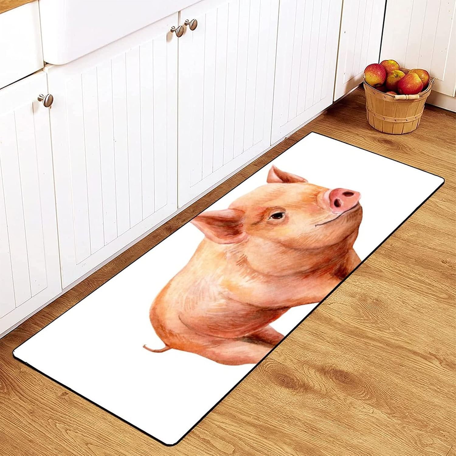 MoBlinko Cute Farm Pig Kitchen Rugs Animal Piggy Non Skid