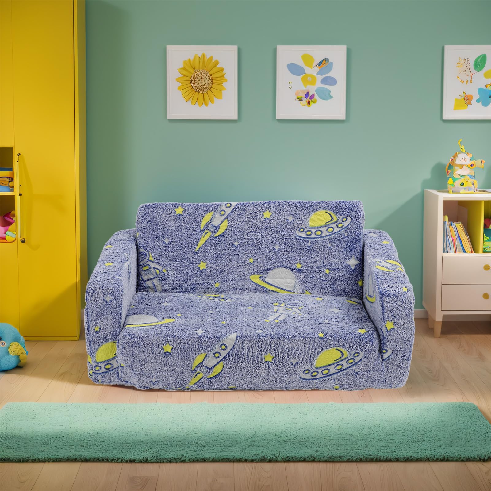 Sofa dla Dzieci, Sofa do Wygodnej Pianki, Która świeci w Ciemności dla Domu (#1) (#2)