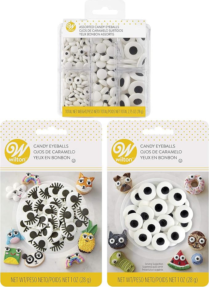 Wilton Assorted Candy Eyeballs Set, 3Packs Grocery