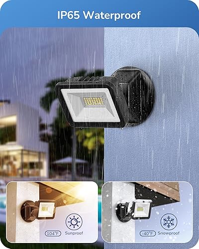Miniatura 6 de EDISHINE Luz de inundación LED para exteriores, luz de seguridad LED de 3400LM 24W, luz blanca de día de 5000 K y CRI 70+, luces de inundación