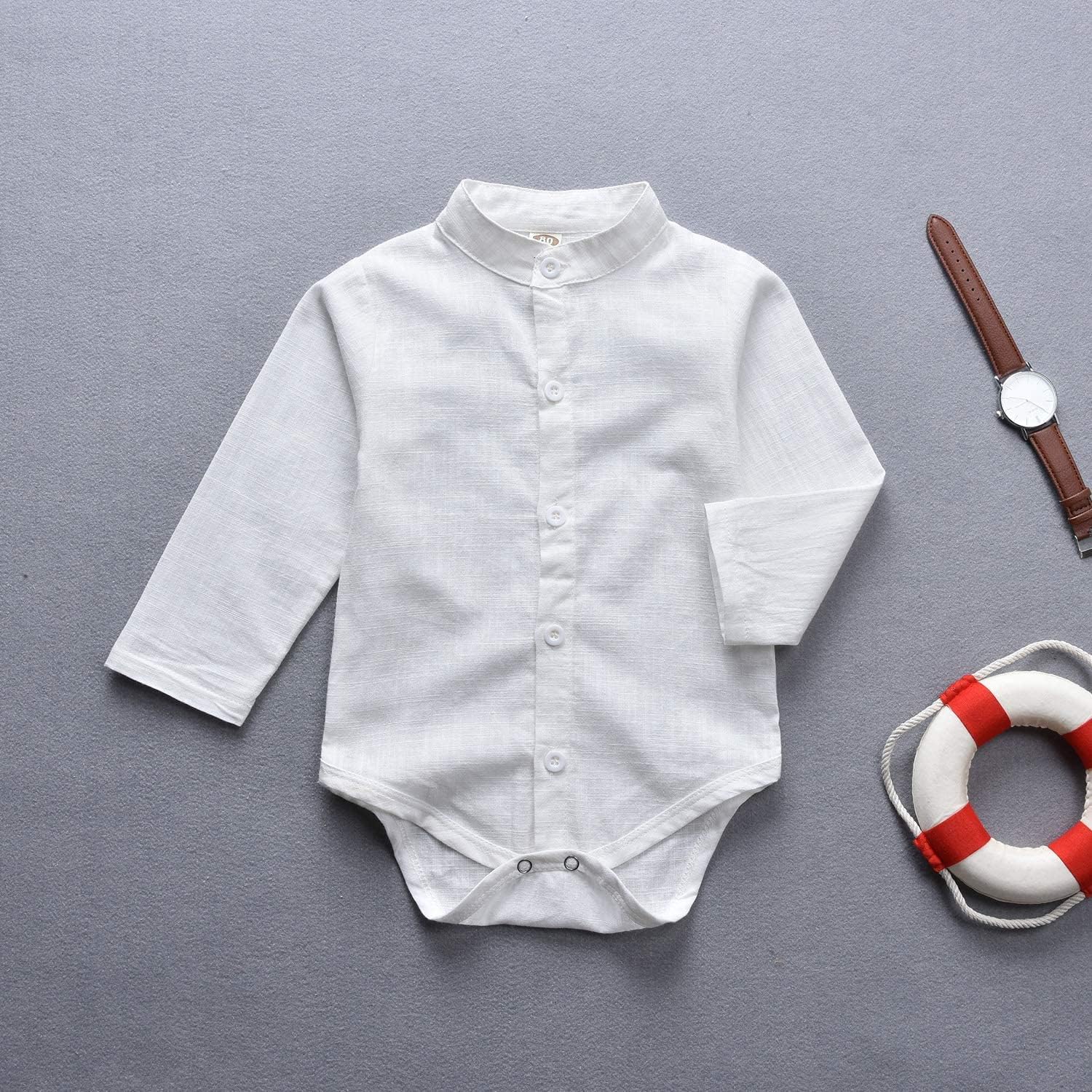 Unutiylo Baby Boys Clothes for Gentleman Outfits,Toddler Overalls Baby Suspender Pants and Bodysuit Romper - Image 3