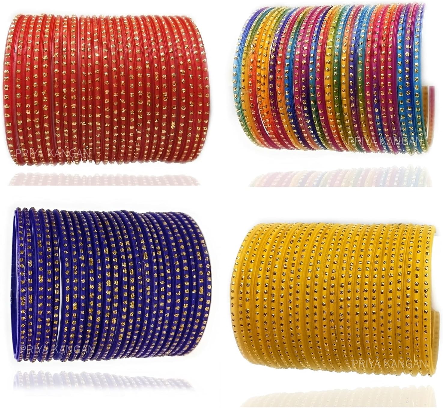 Beautifull Nion Dot Pattern Glass Bangles For All Occasions Type (Pack of 96 Bangles), 2 80, Glass, no gemstone