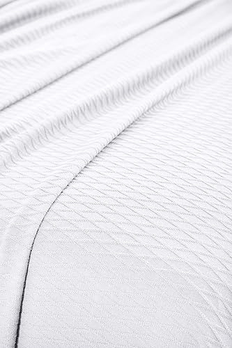 Miniatura 10 de SUPERIOR Diamond Weave - Manta de algodón para todas las estaciones, funda para el hogar, sofá, cama, manta suave y cálida, estética bohemia,