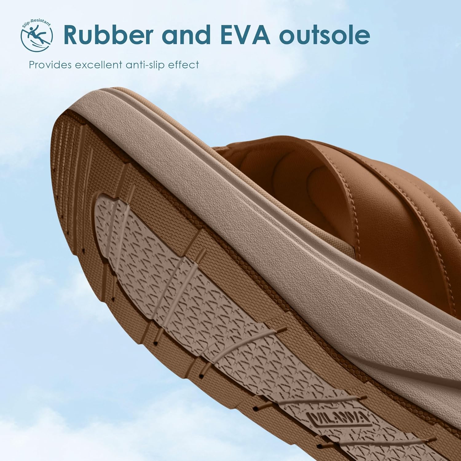Vilanva Women's Platform Flip Flops Cushioned Walking Sandals with Arch Support for Plantar Fasciitis Relief Lightweight Non-Slip Shoes for 2026 Summer Outfits
