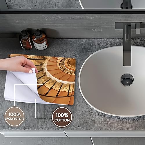 Miniatura 4 de 3dRose 22x30 Bath Hand Pool Towel - Italy, Lazio, Tivoli, Villa dEste. Spiral Staircase. Places